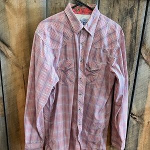 Wrangler Mens Large Tall Western shirt